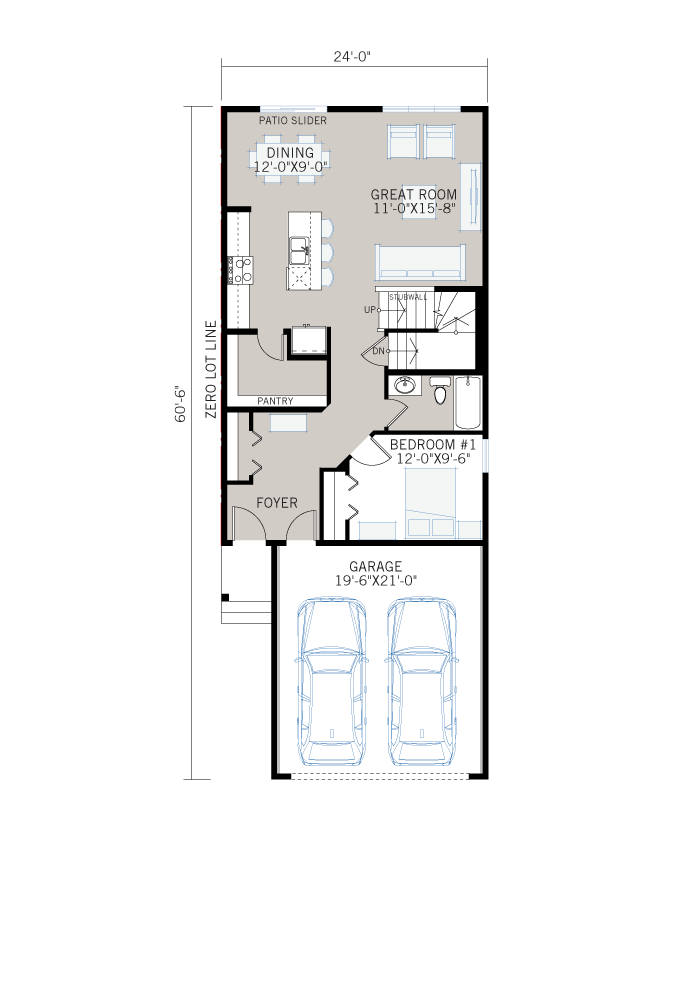 Base floorplan of HAVEN 2 - C3 Farmhouse - 2,253 sqft, 5 Bedroom, 4 Bathroom - Cardel Homes Calgary