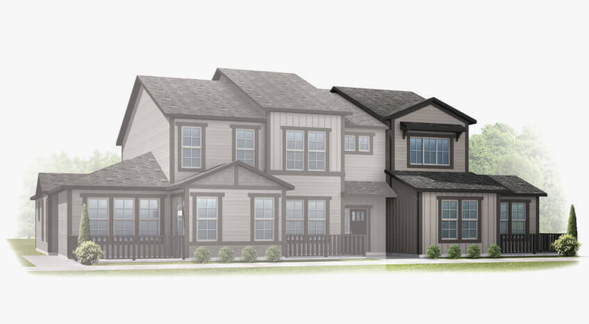 New Calgary Single Family Home Juniper in Shawnee Park, located at 6829 Dewey Drive, Parker, CO Built By Cardel Homes Calgary