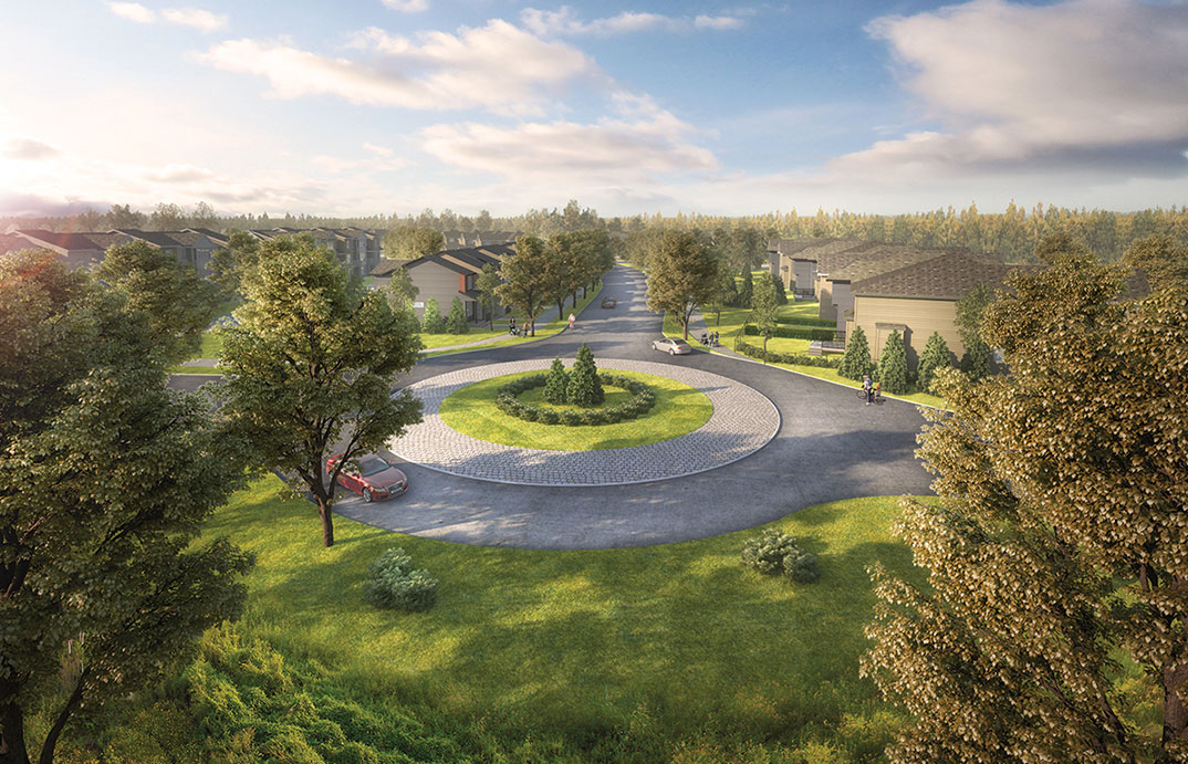 Streetscapes and roadways throughout this distinctive neighbourhood have been designed to maximize function while also maintaining impressive curb appeal.