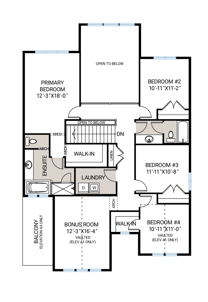 The Aberdeen home upper floor quick possession in Creekside, located at 703 Kirkham Crescent (Lot 22) Ottawa Built By Cardel Homes