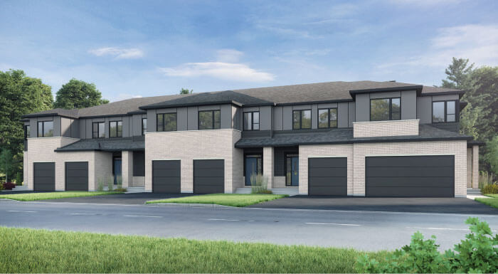 New Ottawa Single Family Home Quick Possession Cardinal Townhome in Blackstone in Kanata South, located at 868 Paseana Place, Kanata (Unit 128) Built By Cardel Homes 
