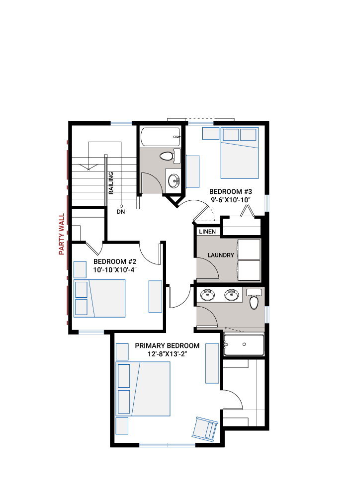 The Ascent Townhome home upper floor quick possession in Shawnee Park, located at 811 Shawnee Terrace SW (Unit 26) Calgary Built By Cardel Homes