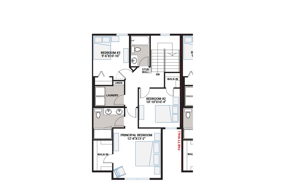 The Ascent Townhome home upper floor quick possession in Shawnee Park, located at 831 Shawnee Terrace SW (Unit 31) Calgary Built By Cardel Homes