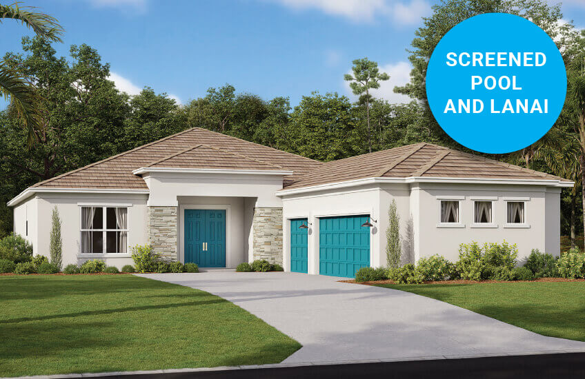 New Tampa Single Family Home Quick Possession Asher in Worthington, located at 4601 Antrim Drive, Sarasota, FL 34240 (Lot 1) Built By Cardel Homes 