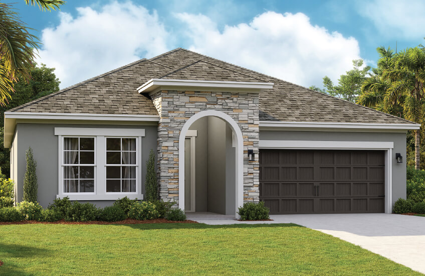 New Tampa Single Family Home Quick Possession Northwood in Waterset, located at 6344 Roadstead Ct, Apollo Beach, FL 33572 (Lot 25) Built By Cardel Homes 