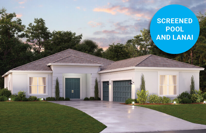 New Tampa Single Family Home Quick Possession Asher in Worthington, located at 8528 Beechlake Court, Sarasota, FL 34240 (Lot 105) Built By Cardel Homes 