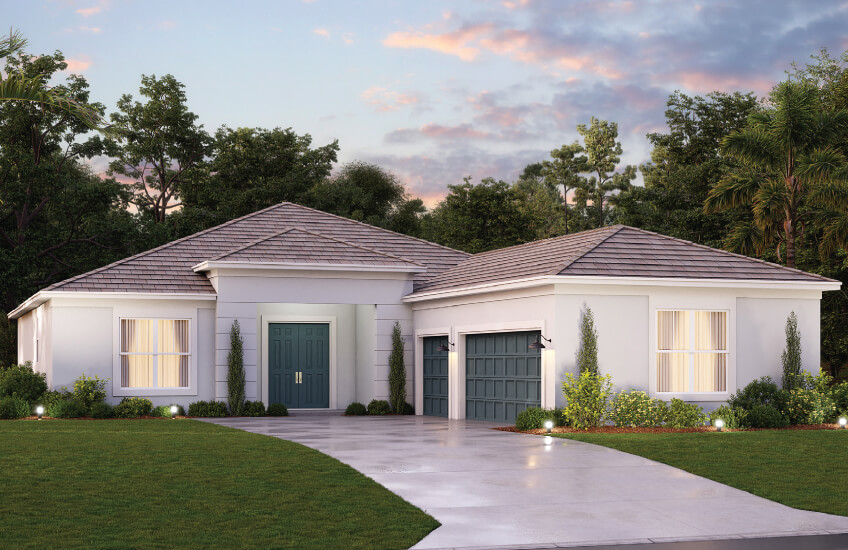 New Tampa Single Family Home Quick Possession Asher in Worthington, located at 8528 Beechlake Court, Sarasota, FL 34240 (Lot 105) Built By Cardel Homes Tampa