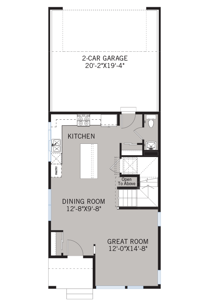 The Avani home main floor quick possession in SaBell, located at 12324 W 56th Place Denver Built By Cardel Homes