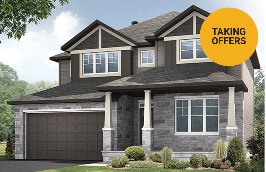 New Ottawa Single Family Home Quick Possession Oxford in Millers Crossing in Carleton Place, located at 2 Flegg Way Built By Cardel Homes 