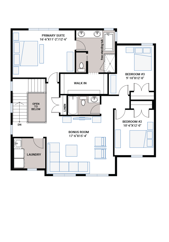 The Michener home upper floor quick possession in , located at 710 Shawnee Terrace SW Calgary Built By Cardel Homes