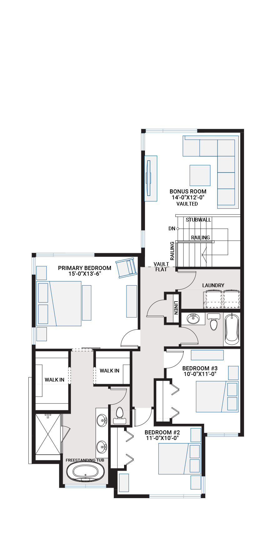 The Pinnacle home upper floor quick possession in , located at 162 Alpine Drive SW Calgary Built By Cardel Homes