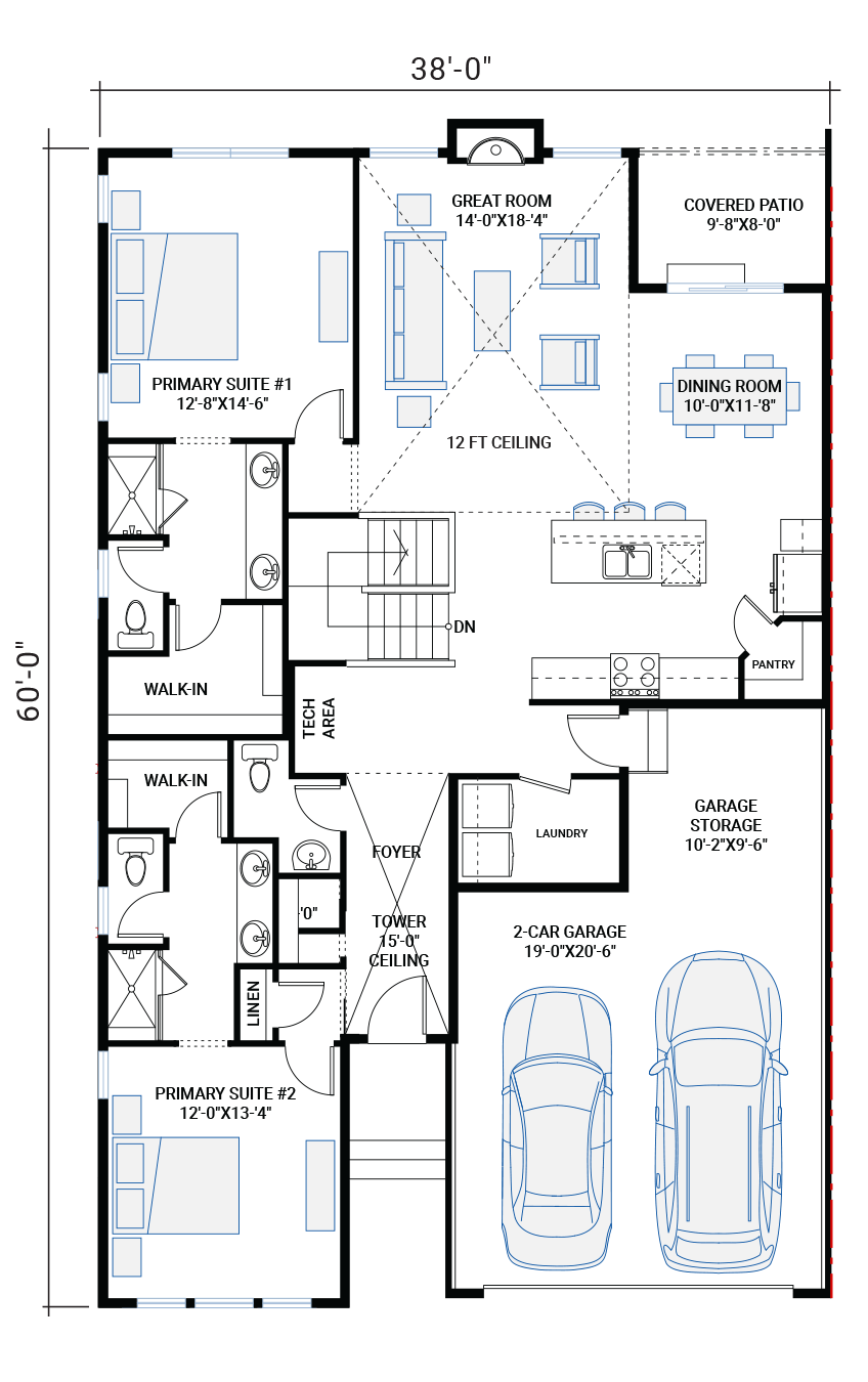 The Ponderosa home main floor quick possession in , located at 8274 S. Queen St (Lot 22) Denver Built By Cardel Homes