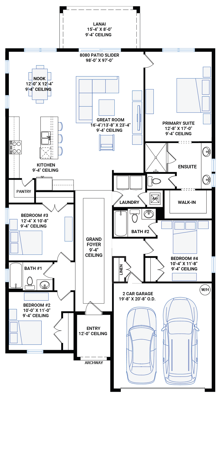 Brighton move in ready home in Waterset community in Apollo Beach, FL, Cardel Homes built