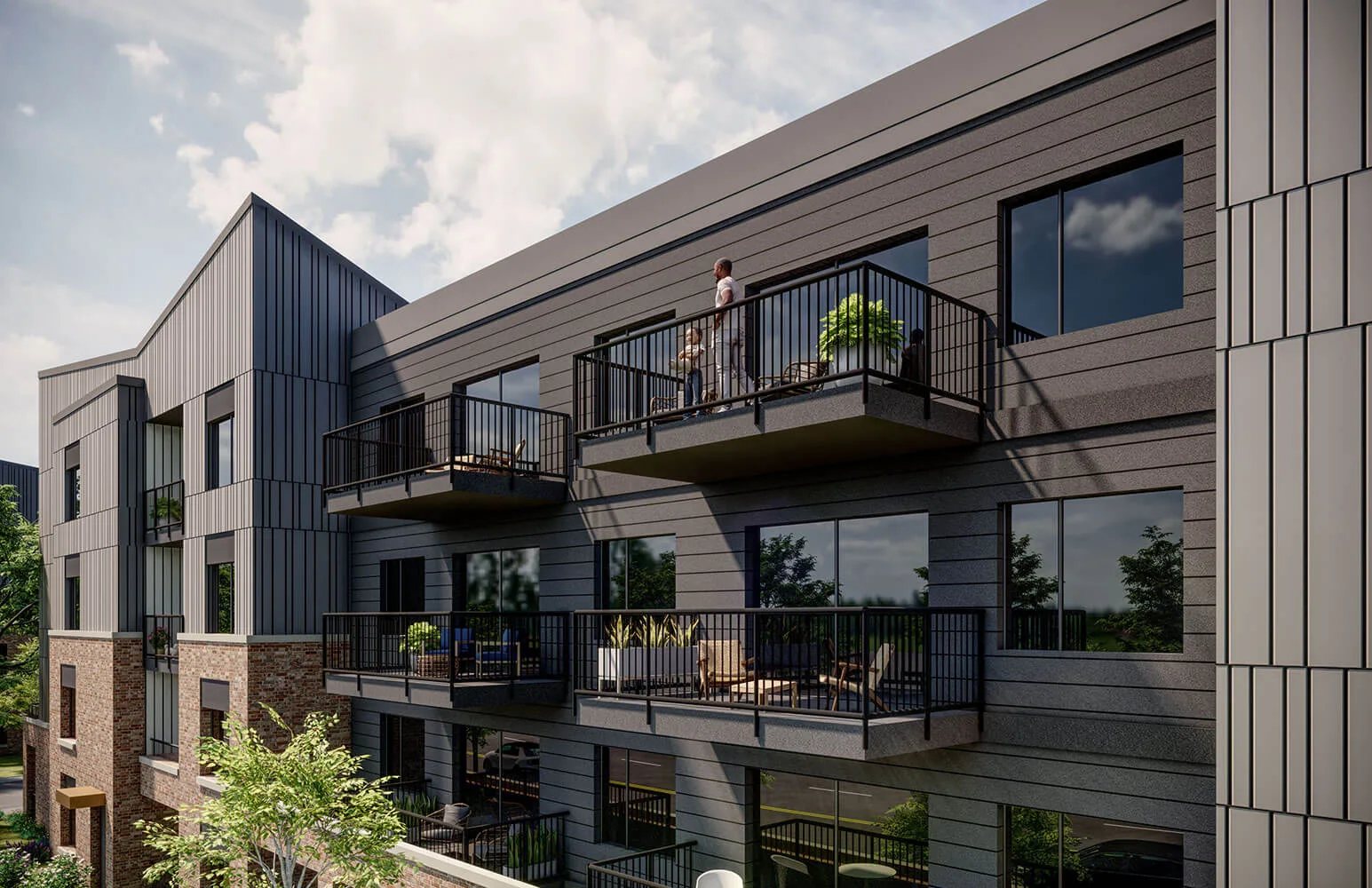 Sunshine balcony design at Metro One condos