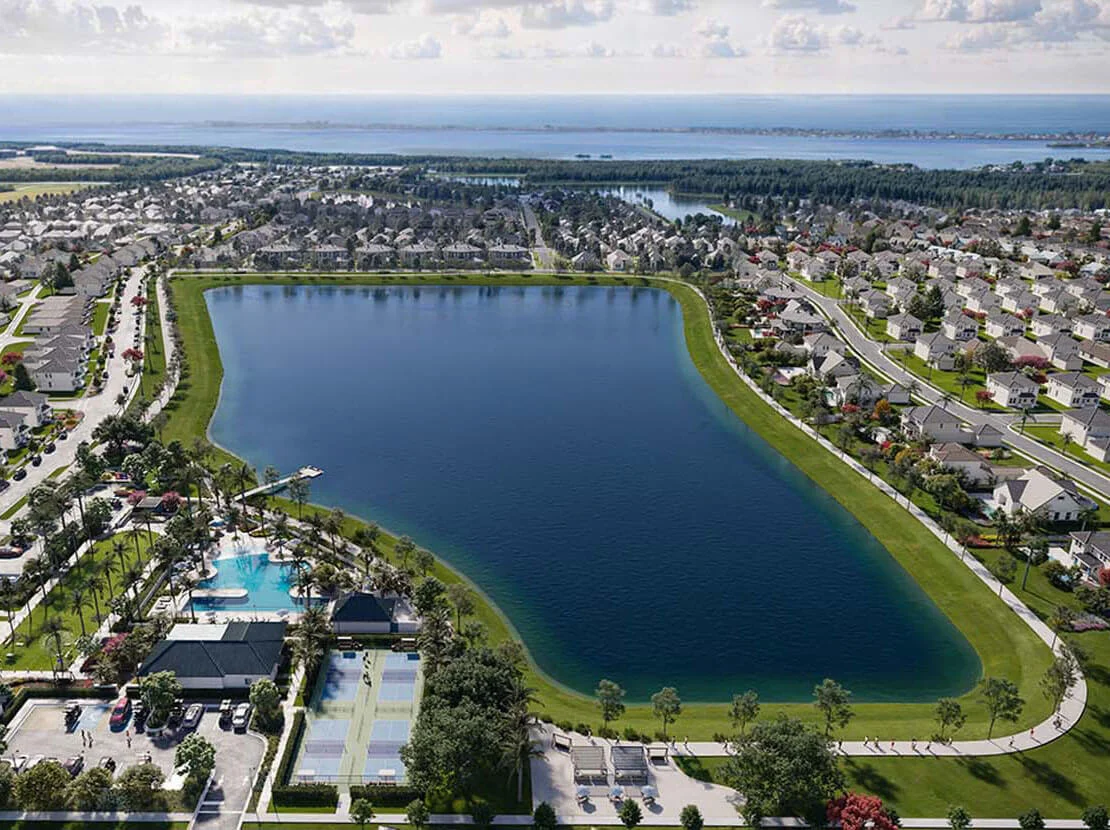 Lake Flores aerial view