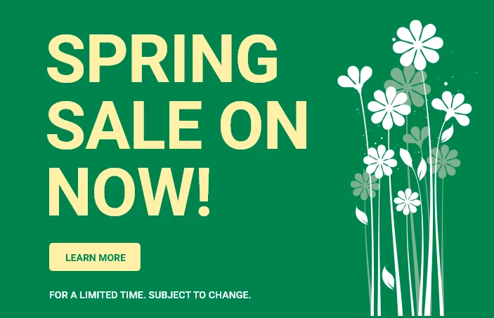 Spring Sale On Now