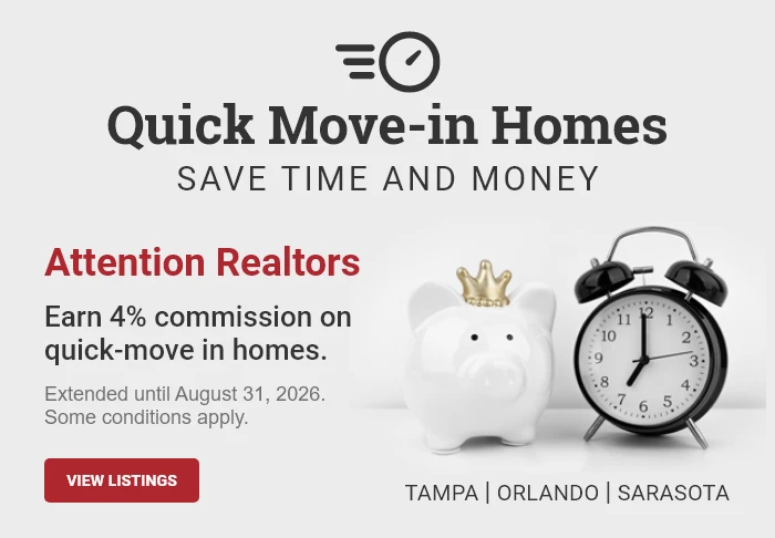 Realtors earn 4% commission on quick-move in homes