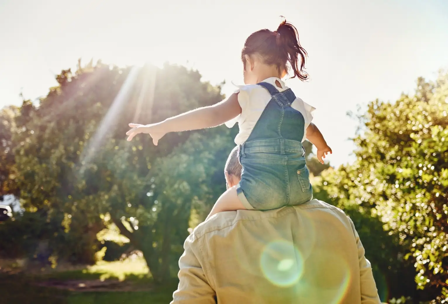 father and girl