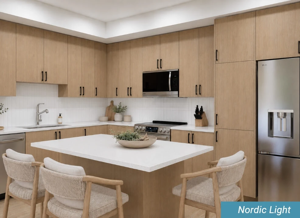 Nordic Light design package - kitchen rendering