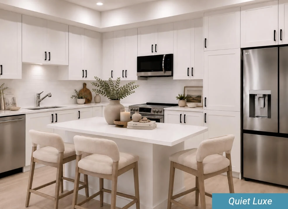 Quiet Luxe design package - kitchen rendering